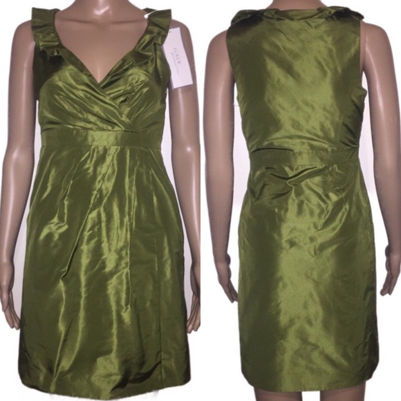 $250 J. Crew Metallic “Blakely” Dress Silk Taffeta - Picture 4 of 5